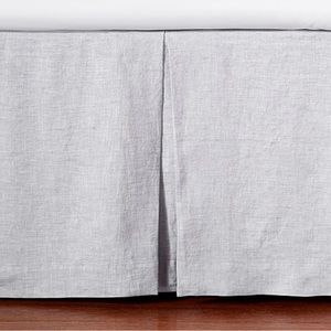 PB Kids Belgian flax linen crib skirt